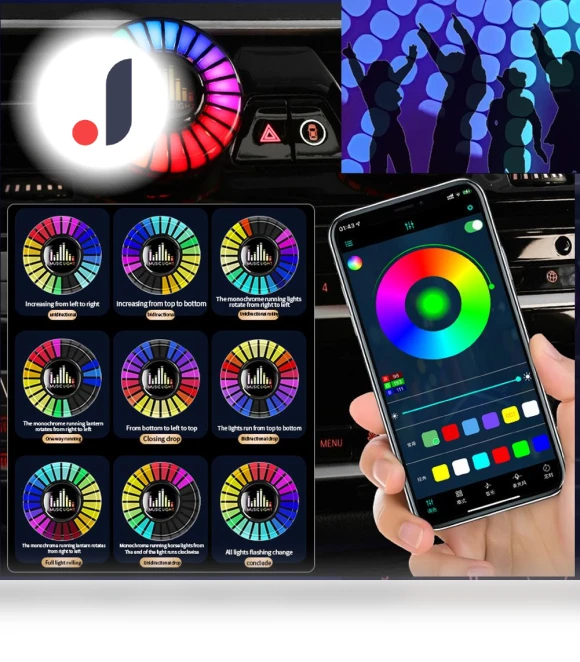 RGB Sound Pickup Smart LED 3D Lamp — Car Accessories & Gadgets, Auto Launcher