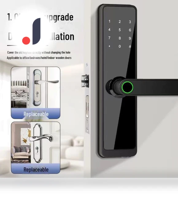 Smart Electronic Lock with Password and Fingerprint — Smart Home Security, Apex Gear