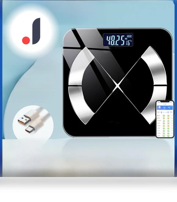 Smart Rechargeable Body Fat Scale — Body Composition Analysis, Purely Nest