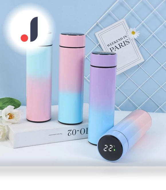Smart Stainless Steel Thermos with Temperature Display — Beverage Warmers, TOP MALL-005