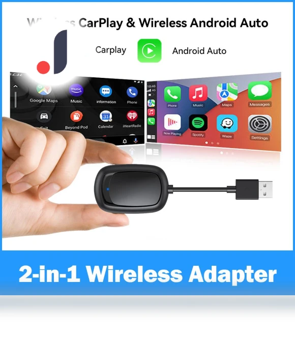 Universal Wireless Adapter CarPlay 2 in 1 — Car Essentials, AutomobileMotorcycleParts