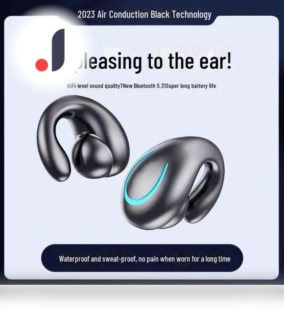 Wireless Bluetooth Headset with Bone Conduction — Over-Ear Headphones, AI Supermarket