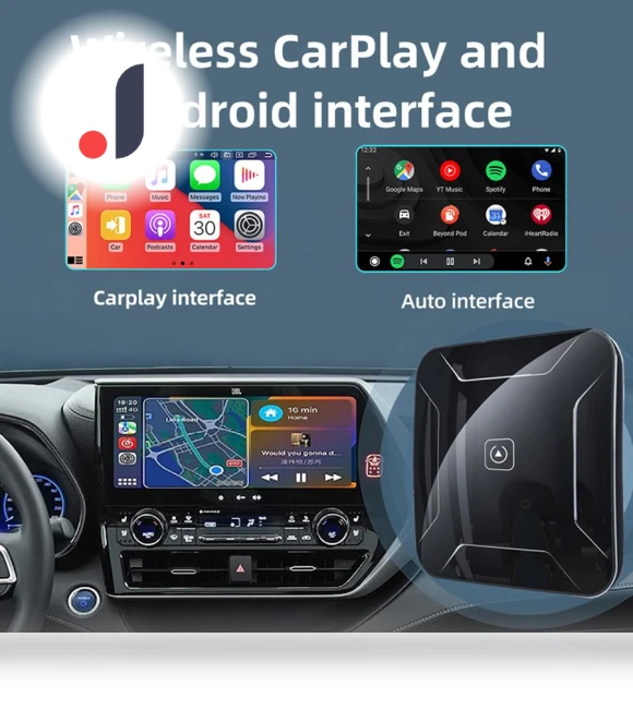 2in1 Smart AI Box Wireless CarPlay and Android Auto Adapter — Phone Accessories, Kebidumei