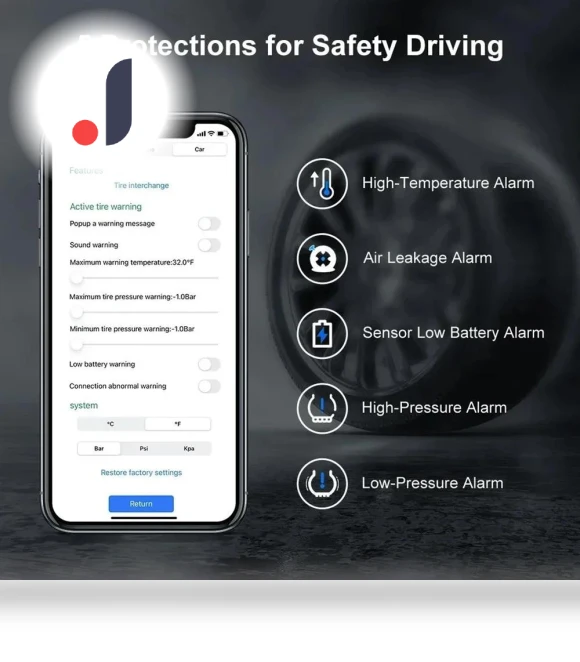 Bluetooth 5.0 TPMS with Mobile Display — TPMS Sensor Replacements, A Auto Parts Mall