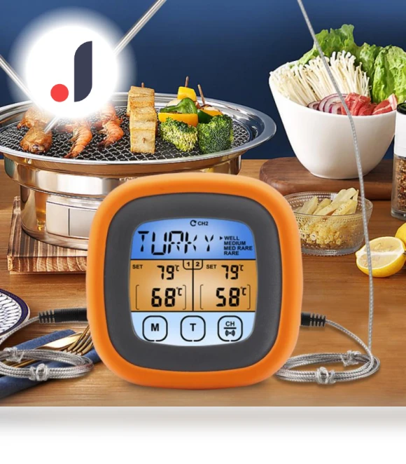Dual Needle Color Screen Food Thermometer — Instant-Read, Happy Home Mall
