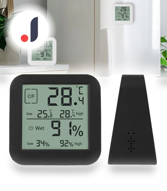 Electronic Touch Screen Desktop Clock — Hygrometers, AINYSZIN Automotive Parts