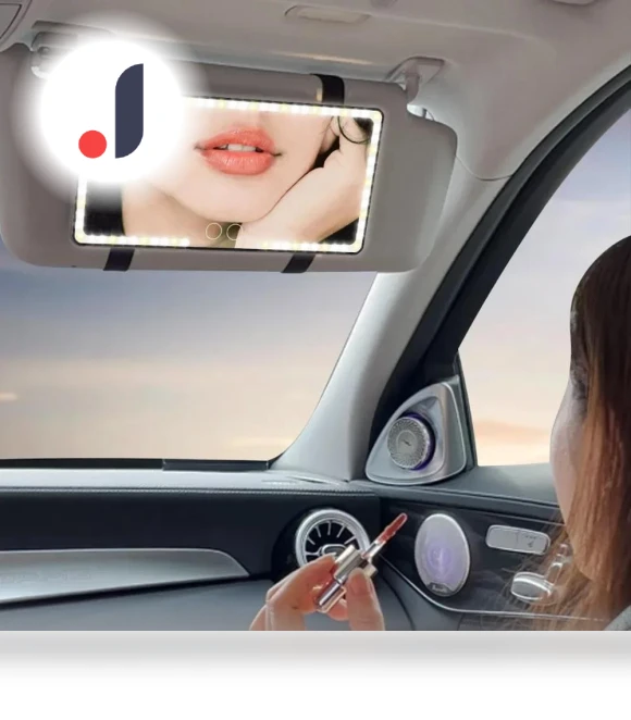 HD Car LED Mirror with Makeup Light — Interior Mirrors, Auto Accessories Home