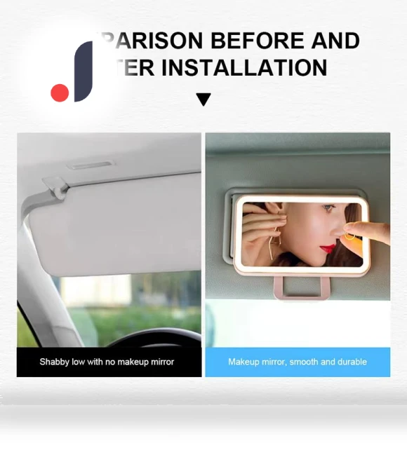 LED Touch Screen Sun Visor Makeup Mirror — Interior Mirrors, A Auto Parts Mall