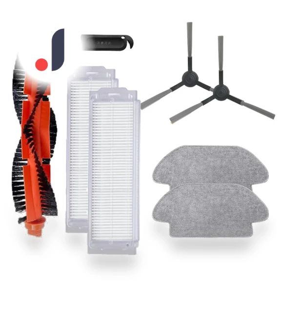 Main Side Brush, Hepa Filter, Mop Cloth for MGTEC Twinboth S9 Robot Vacuum — Parts & Accessories, Elegant Living House