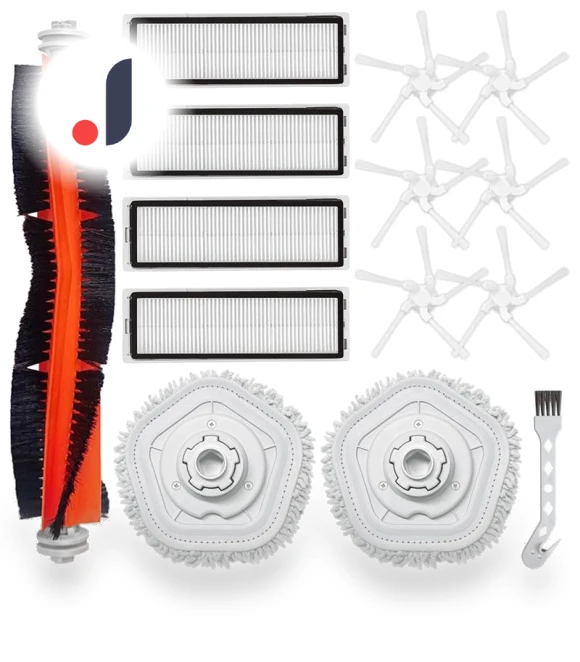 Main Side Brush, HEPA Filter, Mop Cloth Spare Parts — Parts & Accessories, Elegant Living House