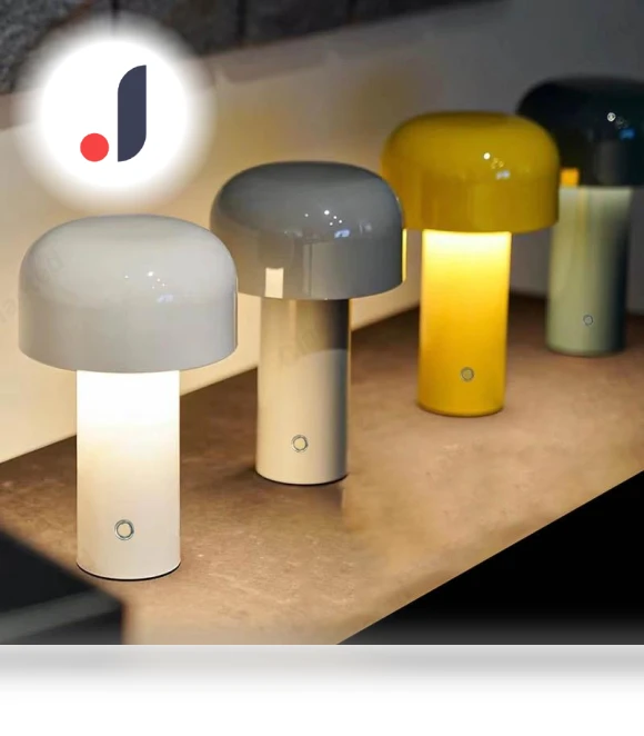 Portable Wireless Touch Mushroom Table Lamp — Lighting, Elegant Living House