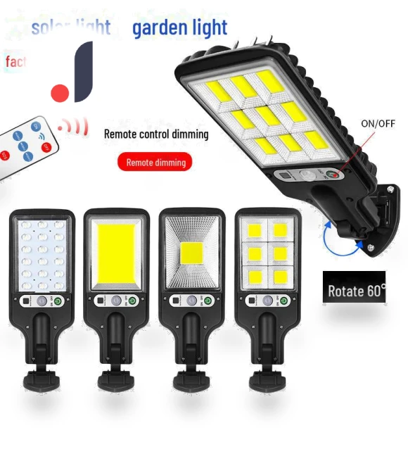 Solar-Powered Wall Light with Motion Sensor — Outdoor Security & Flood Lighting, AI Supermarket