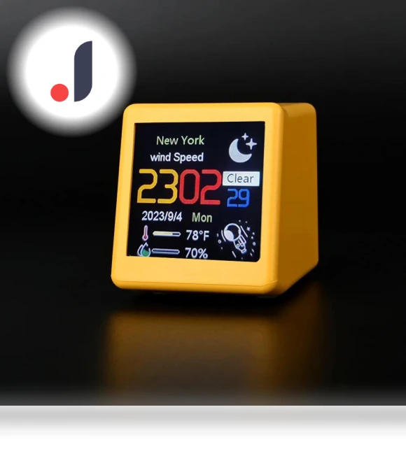 WiFi Weather Station Desktop Clock — Desk & Shelf, Homedepot