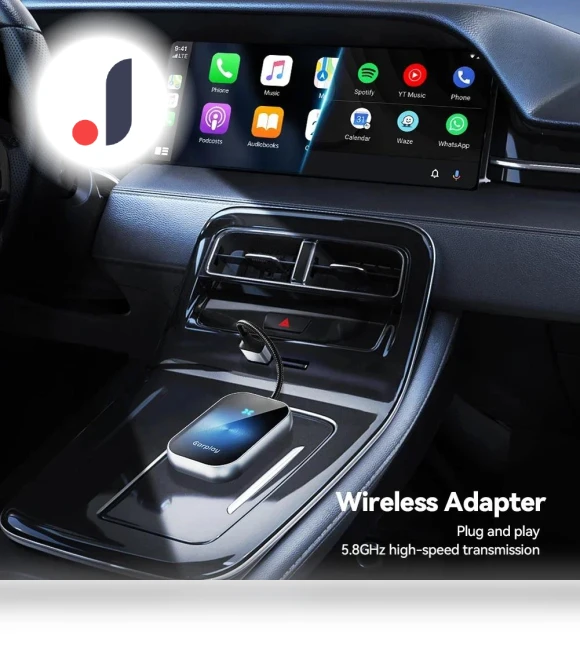 2 in 1 Car Android Auto Wireless Carplay Wired To Wireless Adapter Smart Carplay Plug And Play Ai Box Adapter — Stereo Receivers, A Auto Parts Mall