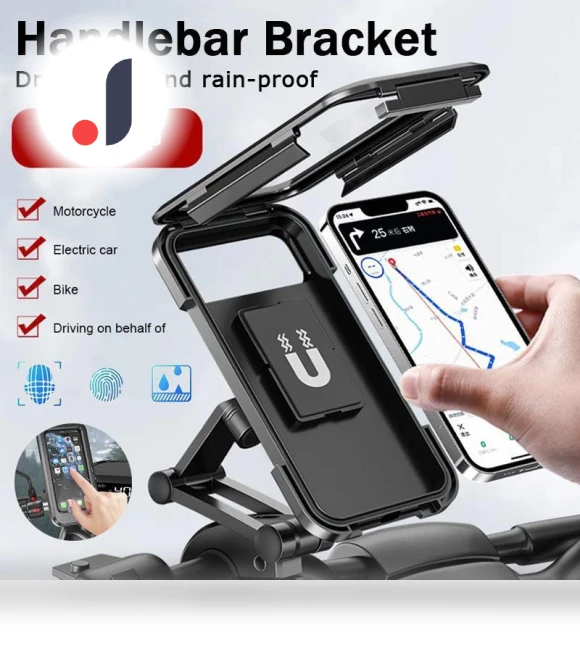 360° Adjustable Motorcycle Phone Holder — Dashboard Installation Kits, WISEUP Tool
