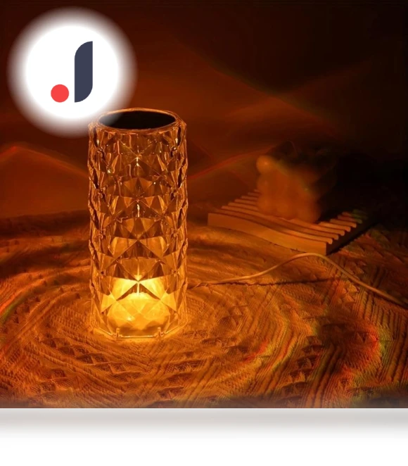Colorful Touch Crystal Atmosphere Lamp — Lamps & Shades, Stone Home