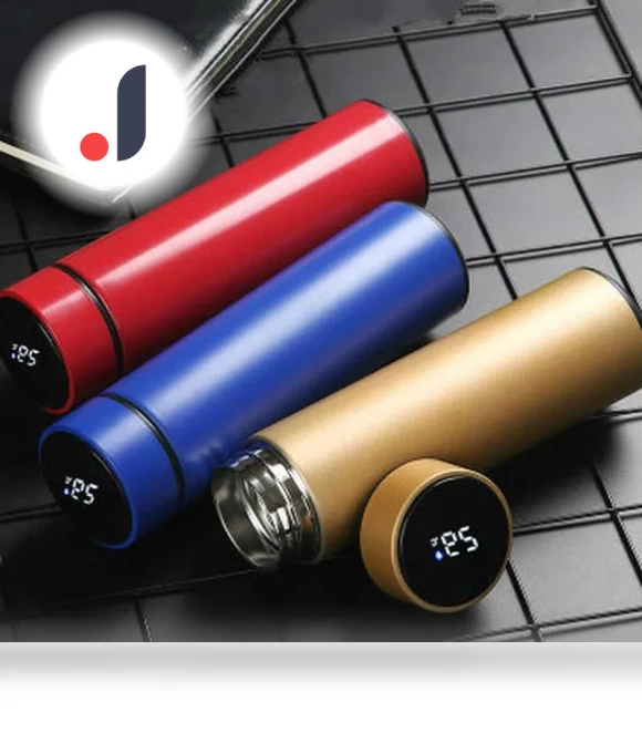 Creative Smart LED Thermos — Travel Drinkware, GYROBALL