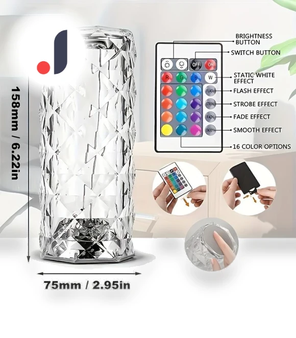 Crystal Touch Lamp — Overhead Lighting, Good Household Items