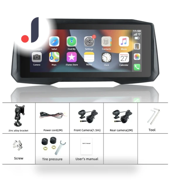 Portable Wireless Motorcycle CarPlay Android Auto Touch Screen — Navigation & GPS Accessories, ToyousoniC
