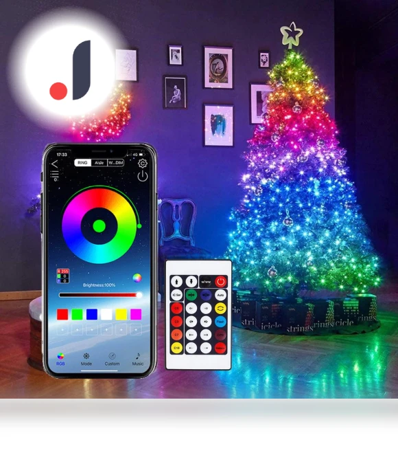 Smart Christmas Light with App Control — String Lights, Rainbow Rain