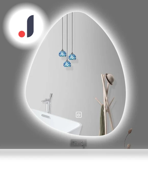 Vertical Non-Standard Bathroom Mirror with Smart 3-Color Adjustable LED Lighting and Bluetooth Speaker — Bathroom, Good Household Items