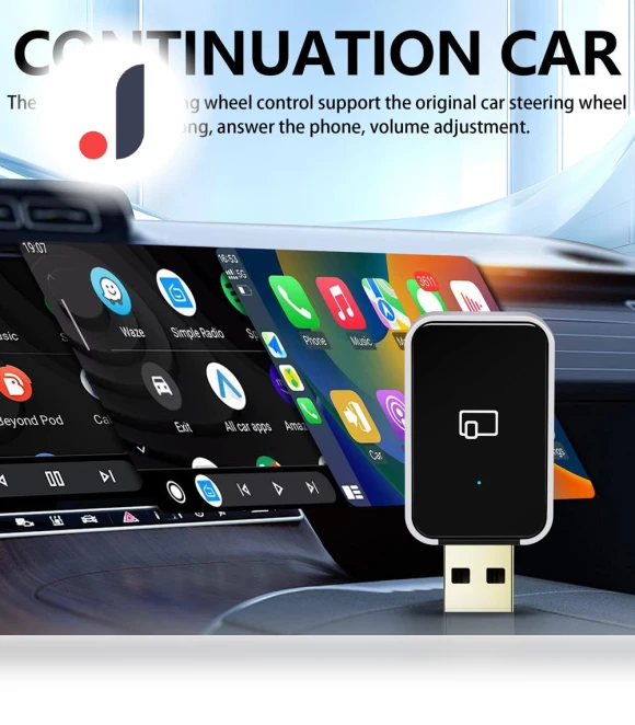 Wireless CarPlay Android Auto 2-in-1 AI Box — Car Essentials, OFFICE-MALL