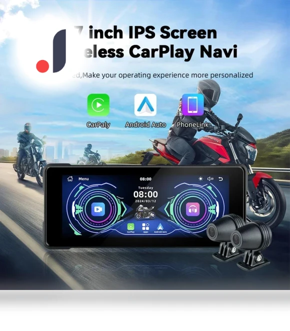 Wireless CarPlay Motorcycle GPS Navigation System — Navigation & GPS Accessories, A Auto Parts Mall
