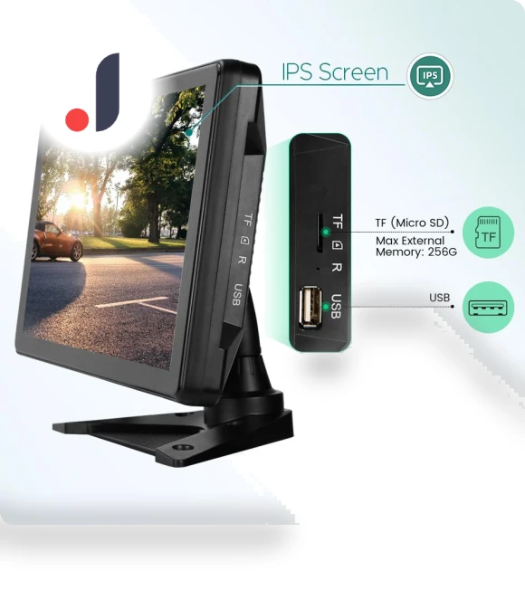 10.36-inch 4-Channel Touch Screen Car MP4 DVR Recorder Monitor — Security Video Recorders, JOHO - CarGear