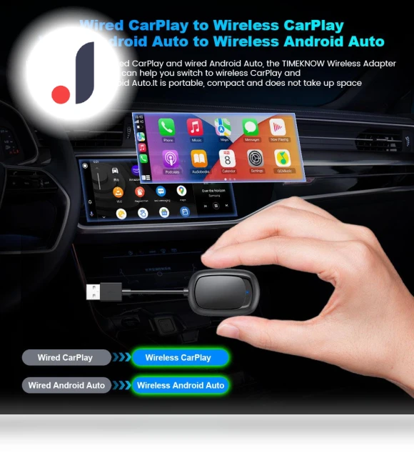 2 in 1 CarPlay and Android Auto Mini Ai Box — Stereo Receivers, JOHO - CarGear