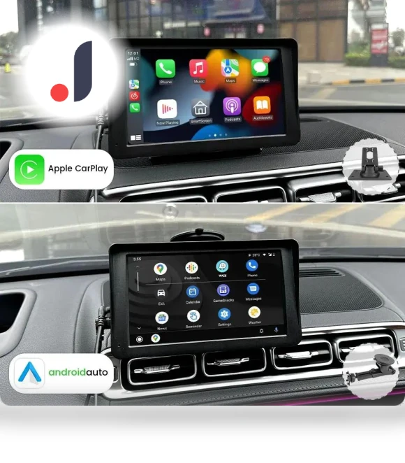 7-inch Touch Screen WiFi Wireless Apple Carplay and Android Auto Car Multimedia Monitor with AHD 1080P Rear View Camera — Stereo Receivers, JOHO - CarGear
