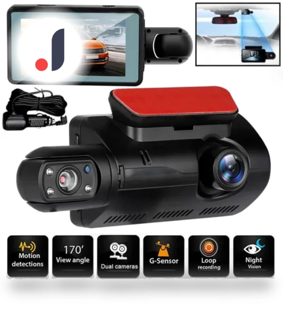Dual Lens Car Dash Cam — Dashboard Cameras, JOHO