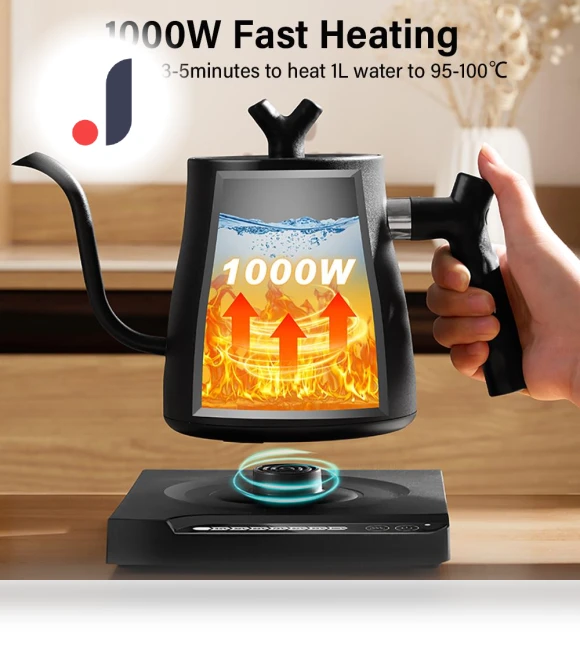 Electric Kettle with Flexible Neck — Kettles & Tea Machines, RuJia Home Decor
