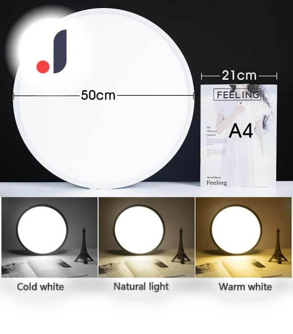 Large LED Ceiling Light with Remote Control and Smart APP — Overhead Lighting, Rainbow Rain