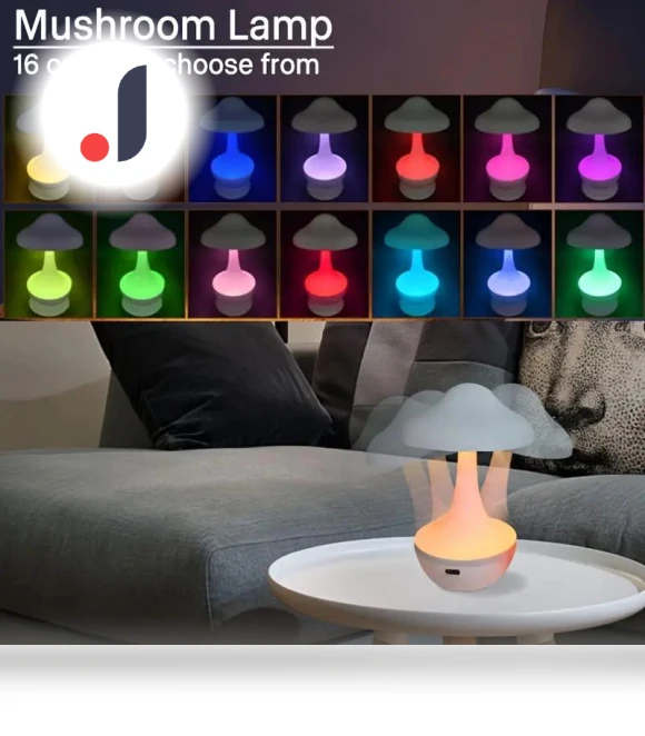 Night Light Mushroom Lamp — Night Lights, Rainbow Rain