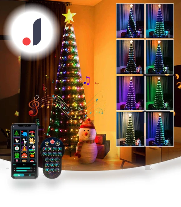 Smart Christmas Tree Lights — String Lights, Rainbow Rain