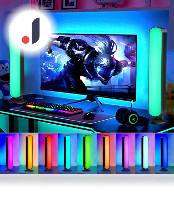Smart LED Ambient Lamp with Music Sync — Study & Desk Lighting, Good Household Items