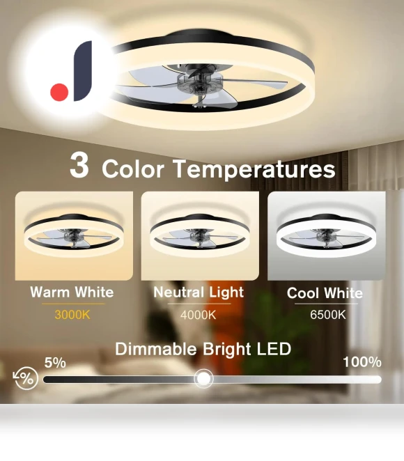 Smart LED Ceiling Fan with Remote Control — Ceiling Fans, Home Of Auto Parts