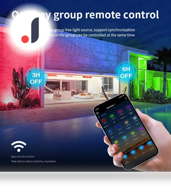 Smart RGB LED Spotlight — Garden Illumination, Rainbow Rain
