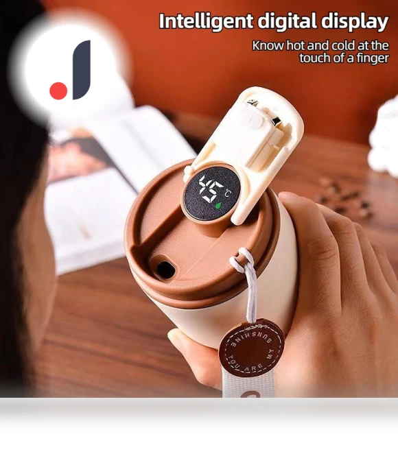 Smart Travel Coffee Mug with LED Display — Beverage Warmers, GYROBALL