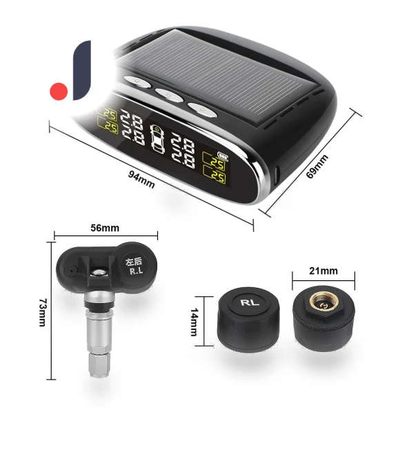 Temperature Alert Solar Power TPMS Car Tire Pressure Alarm Monitor System — TPMS Sensor Replacements, IKEA Supermarket