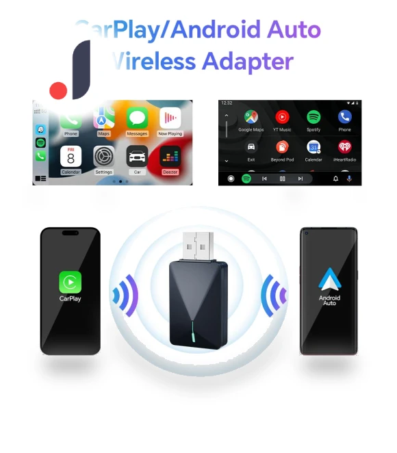 2-in-1 CarPlay Dongle Android Auto Adapter — Stereo Receivers, Acodo