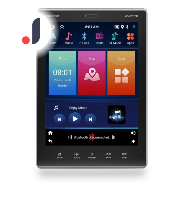 9.5-inch 1Din Car Multimedia Player — Stereo Receivers, JOHO - CarGear