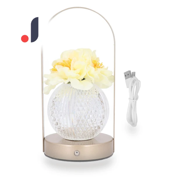 Crystal Flower Lamp with Adjustable Brightness — Overhead Lighting, ZuiyouBeauty1