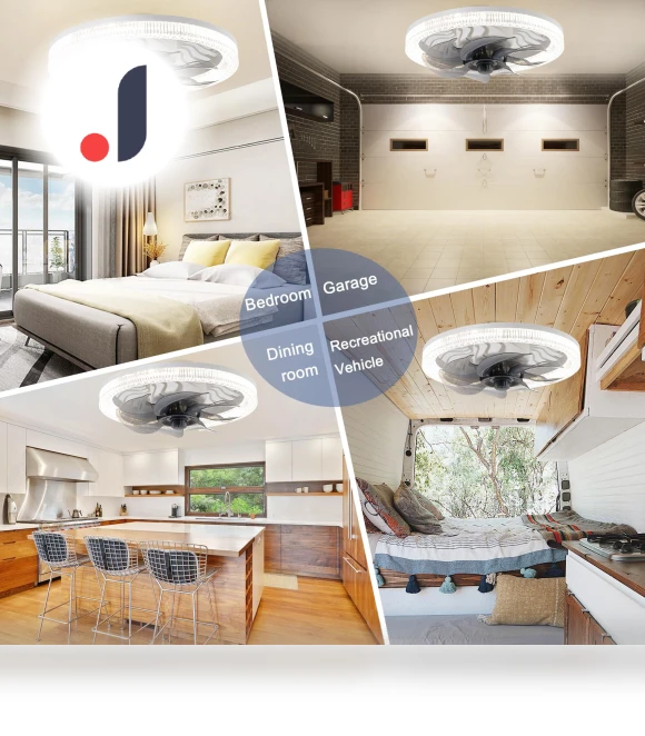 Modern E27 Ceiling Fan With Light — Ceiling Fan Lighting Solutions, Luminaire Lighting Mall