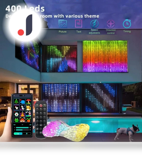 Smart Curtain LED Lights with Bluetooth App — LED Strips, Build My Home