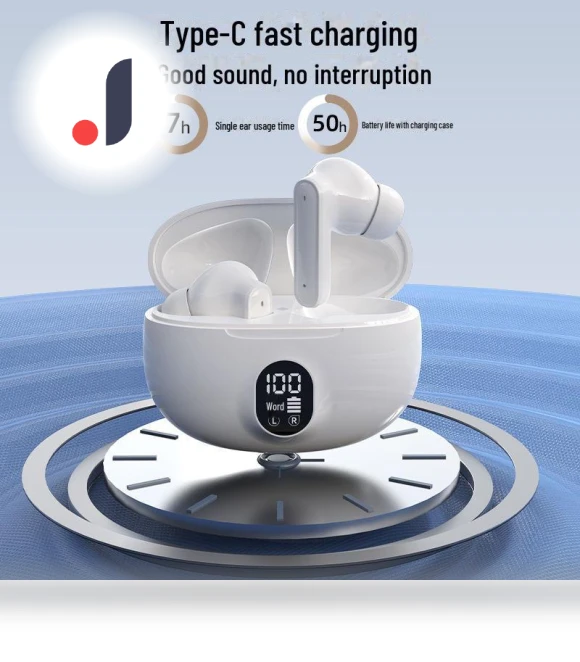 Smart Voice True Wireless Bluetooth Earbuds — In-Ear Headphones, TopSky