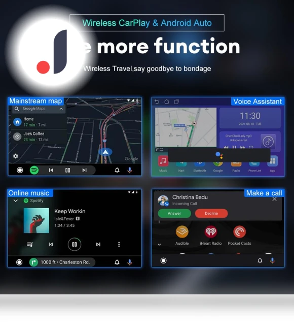 Wired to Wireless CarPlay Android Auto Smart Dongle — Phone Accessories, JOHO - CarGear