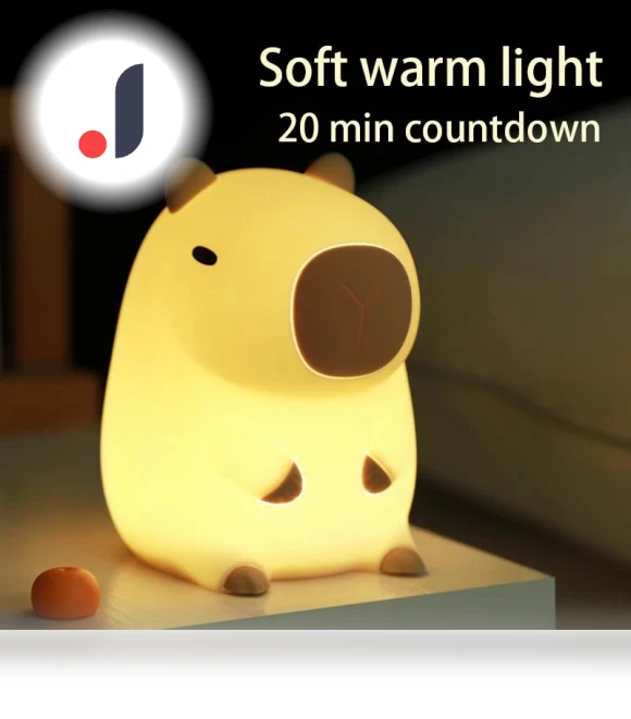 Cute Capybara Night Light — Night Lights, HIMO Group