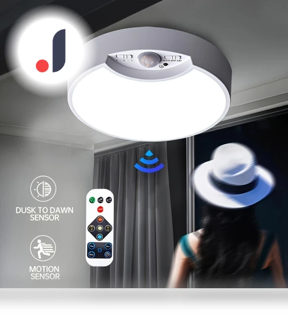 LED Touch Ceiling Light with Motion Sensor — Overhead Lighting, Intelligent Living Hall