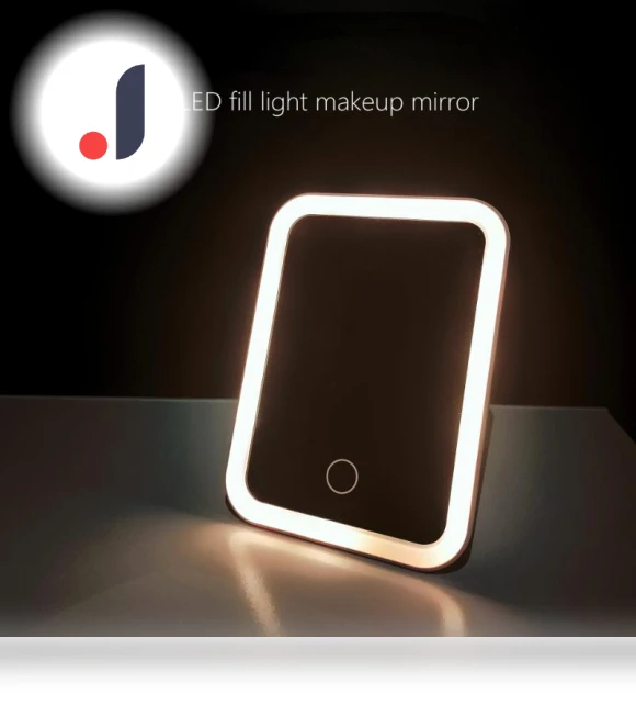 LED Touch Screen Makeup Mirror — Compact & Travel, Light makeup